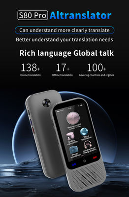 2025 S80PRO Urządzenie tłumacza językowego 138 Języki Głosowe Przenośne Online Offline Translation