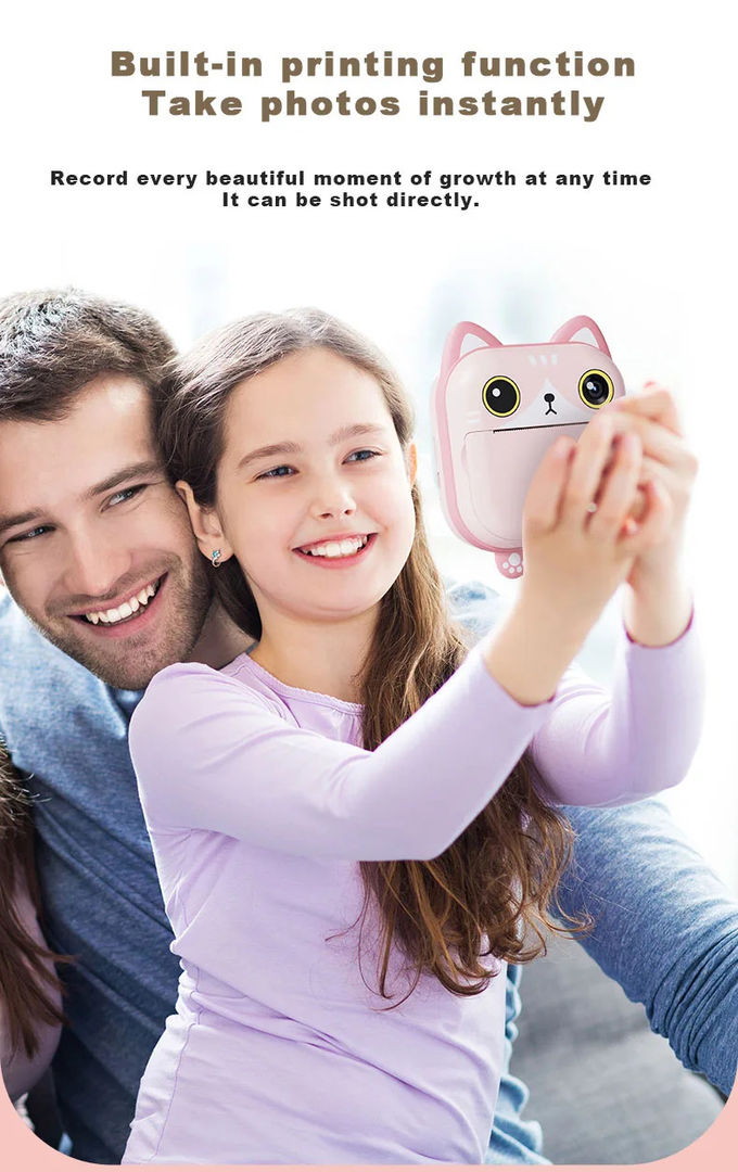 Kids Instant Camera Photo Print Camera For Children 2.4“ Video Digital Camera With Print Paper For Child